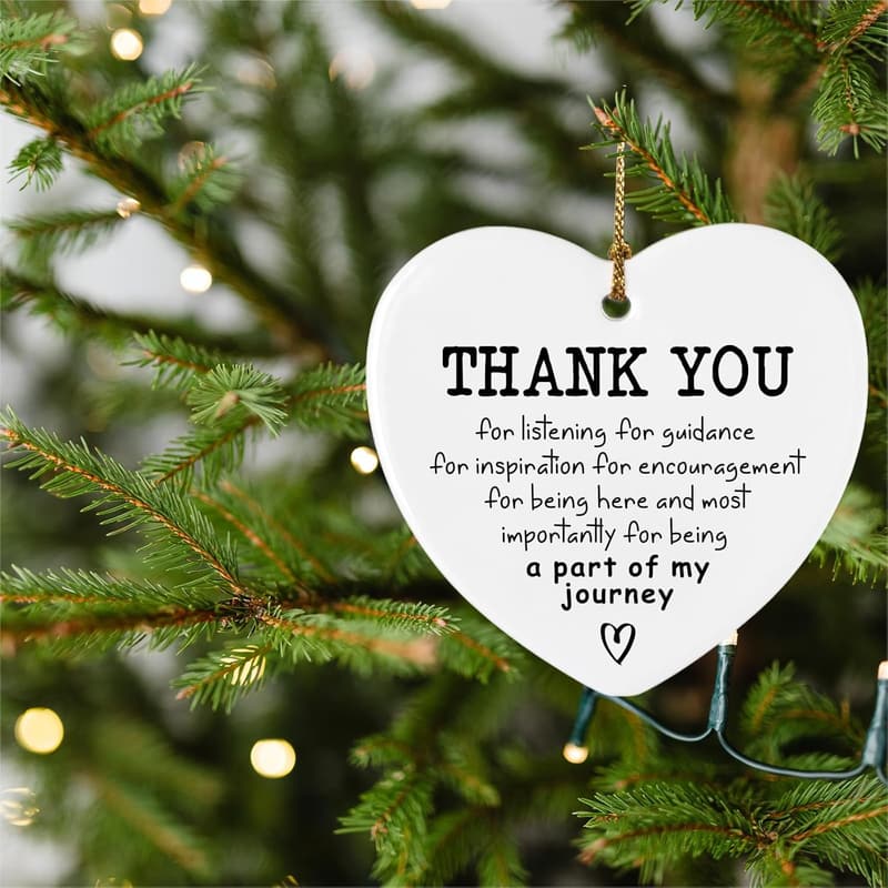 Thank You Heart Plaque Gift for Women and Friends