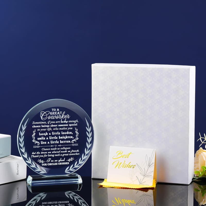 Going Away Crystal Keepsake Gift for Coworkers