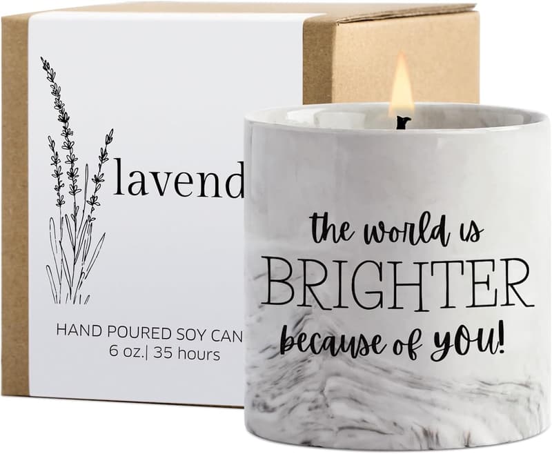 Lavender Candle Gift for Women - 6 Oz Inspirational Candle