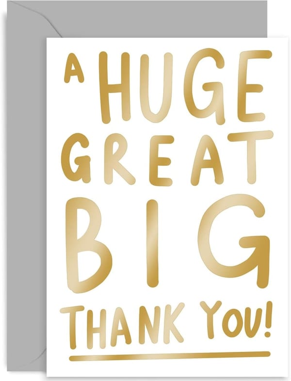 Thank You Card for Colleague - Blank Inside