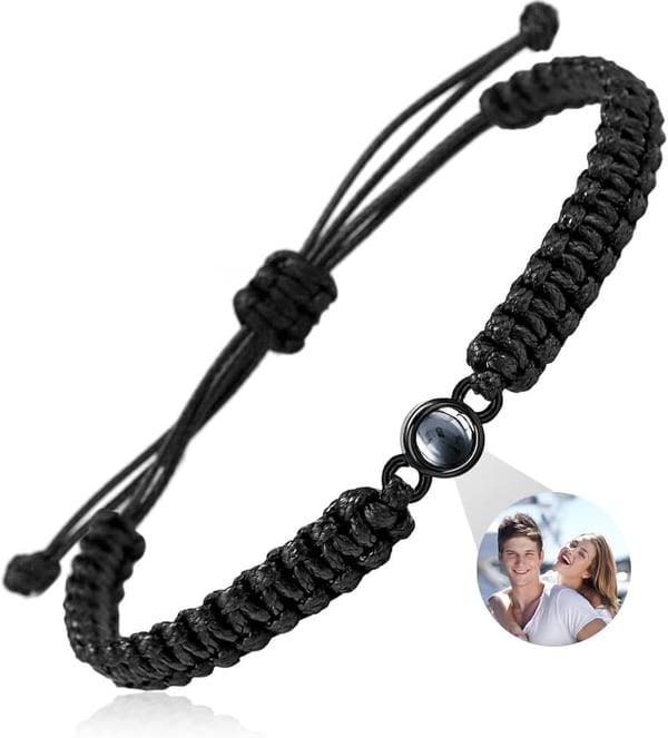 Personalized Projection Bracelet with Custom Photo for Couples