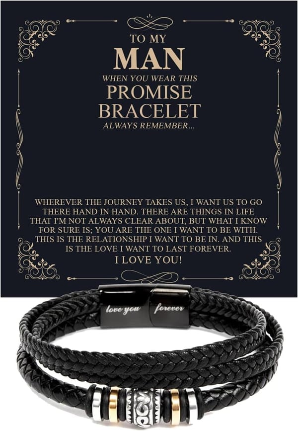 Valentine's Day Personalized Bracelet for Him