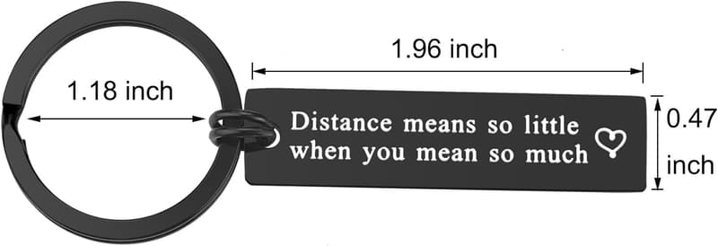 Long Distance Relationship Keychain for Couples Gift