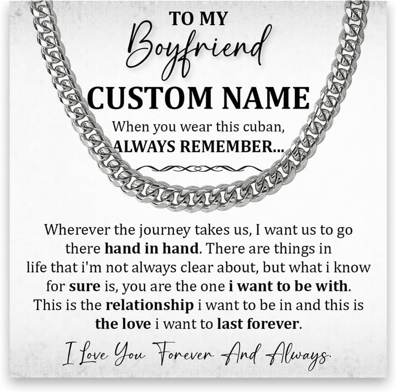 Birthday Promise Necklace for Him - Custom Design