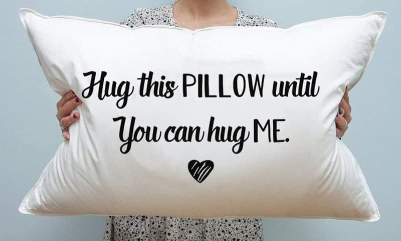 Long Distance Relationship Pillowcase Gift for Couples