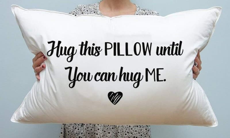 Long Distance Relationship Pillowcase Gift for Couples
