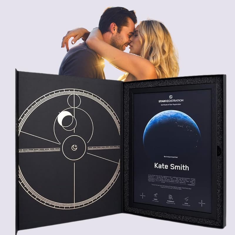 Anniversary Star Naming - Personalized Gift Box for Couples