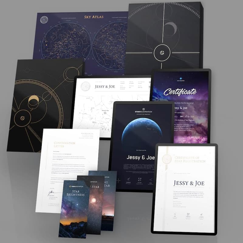 Anniversary Star Naming - Personalized Gift Box for Couples
