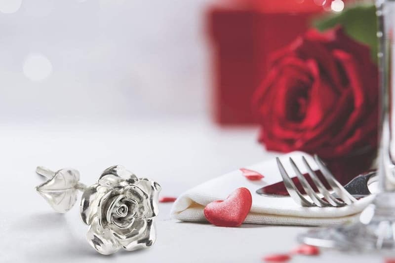 10th Anniversary Solid Aluminum Rose Gift for Couples