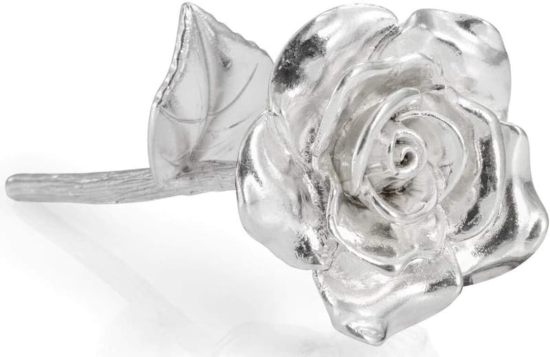 10th Anniversary Solid Aluminum Rose Gift for Couples