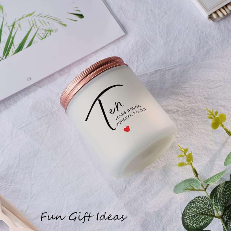 10th Anniversary Candle Gift for Couples