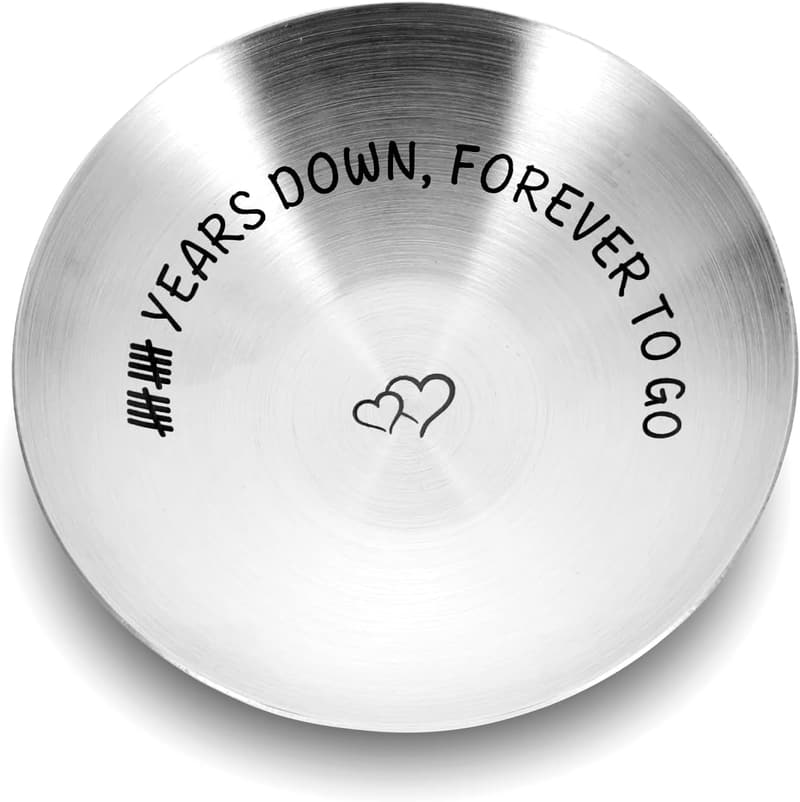 10th Anniversary Tin Gift - Ring Holder for Couples