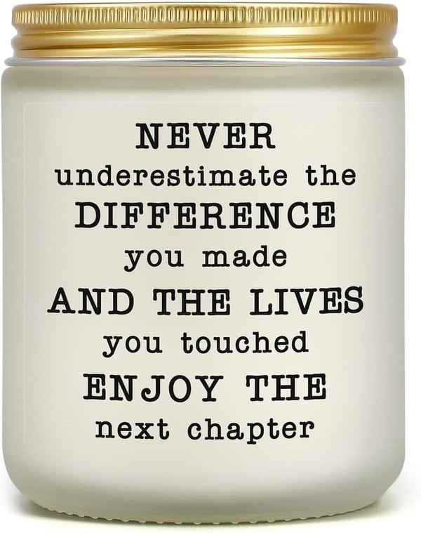Retirement Lavender Candle for Coworkers and Friends