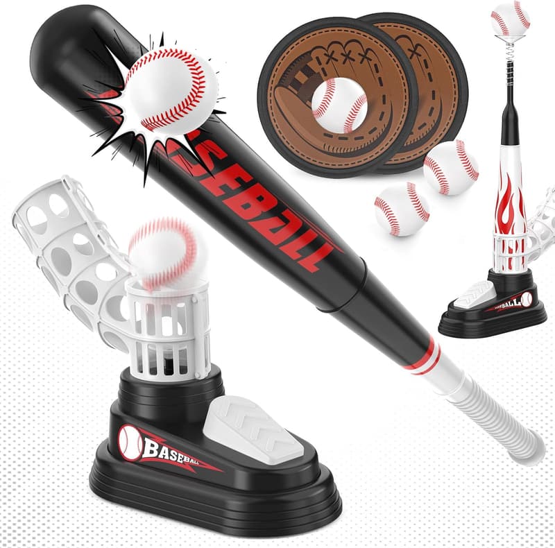 Kids' Outdoor T-Ball Set with Stand and Glove, Ages 3-5