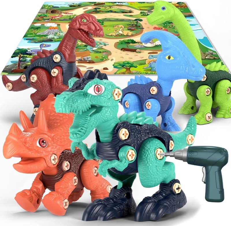 STEM Dinosaur Building Toy Set for Kids, Ages 3-8
