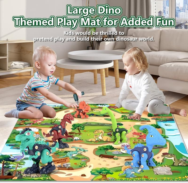 STEM Dinosaur Building Toy Set for Kids, Ages 3-8