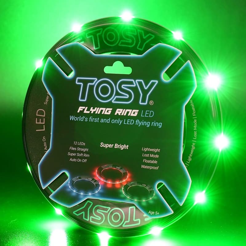 TOSY Flying Ring - Bright LED Lightweight Toy for Kids
