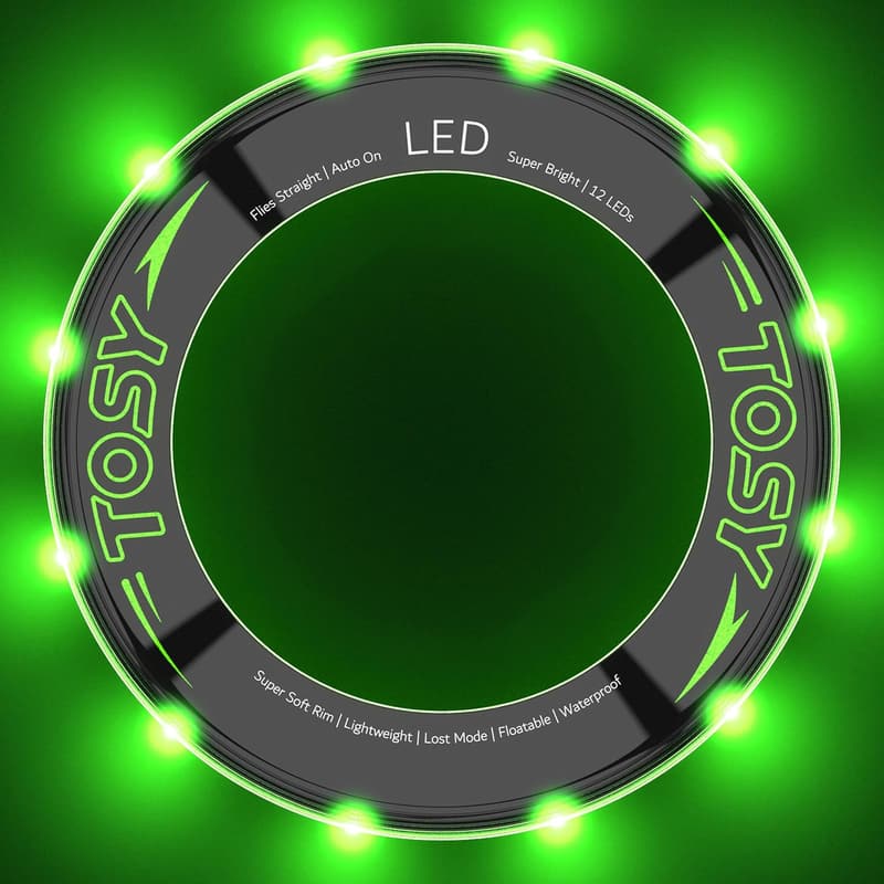 TOSY Flying Ring - Bright LED Lightweight Toy for Kids
