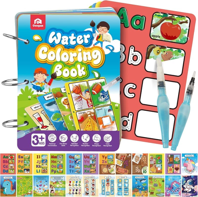 Easter Water Doodle Coloring Book Set for Kids Age 3-5