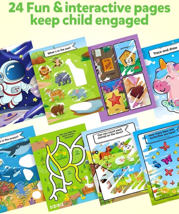 Easter Water Doodle Coloring Book Set for Kids Age 3-5