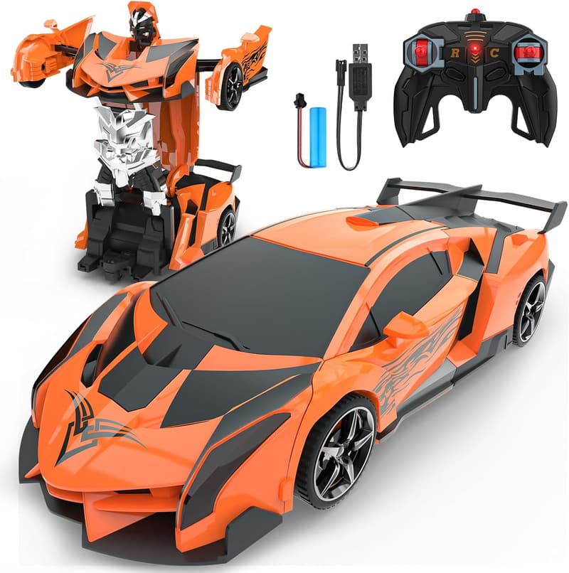 Transforming Remote Control Car Robot Toy for Boys Ages 4-12