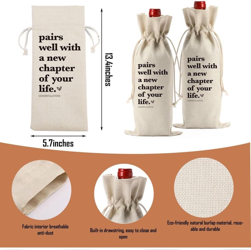 New Beginnings Wine Bag - Farewell Gift for Friends & Coworkers