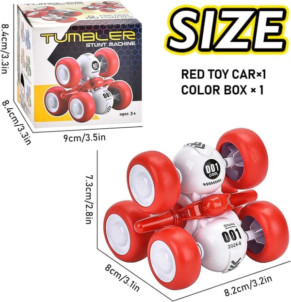 360° Rotating Inertia Stunt Car Toy for Kids Age 3-6