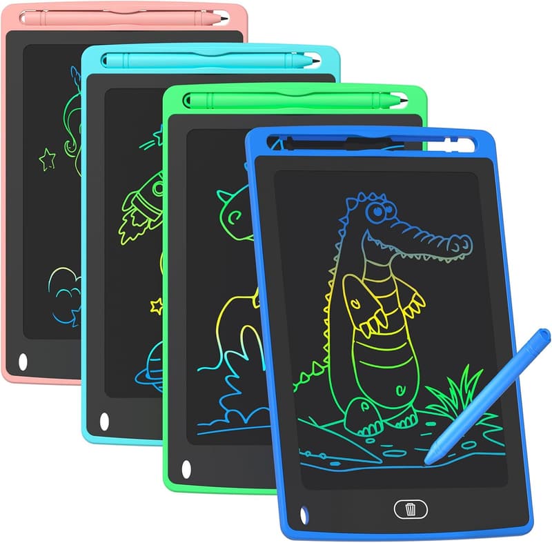 Kids' Educational Doodle Board - 4 Pack, 8.5 Inch Birthday Gift