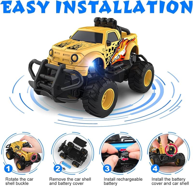Remote Control Mini Car for Kids 3-7 - Birthday & Xmas Gift
