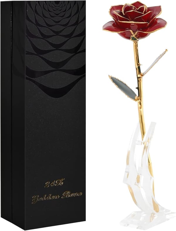 24k Gold Dipped Rose - Eternal Flower Gift for Women