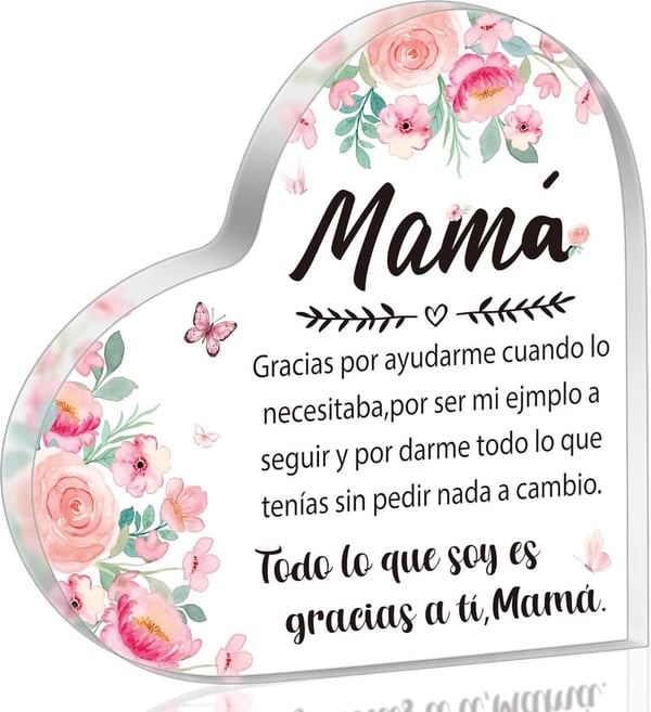 Acrylic Heart Keepsake for Mom - Mother's Day Gift