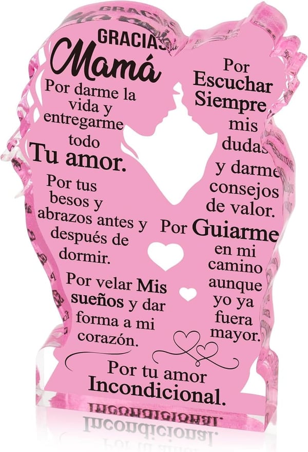 Mom Acrylic Embracing Plaque - Best Gift for Mother's Day