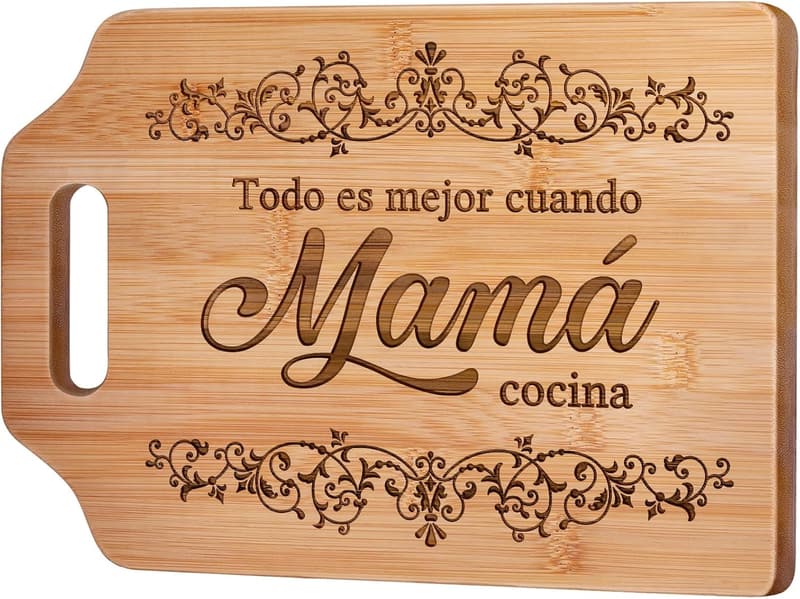 Mother's Day Bamboo Cutting Board with Engraving - 12.3