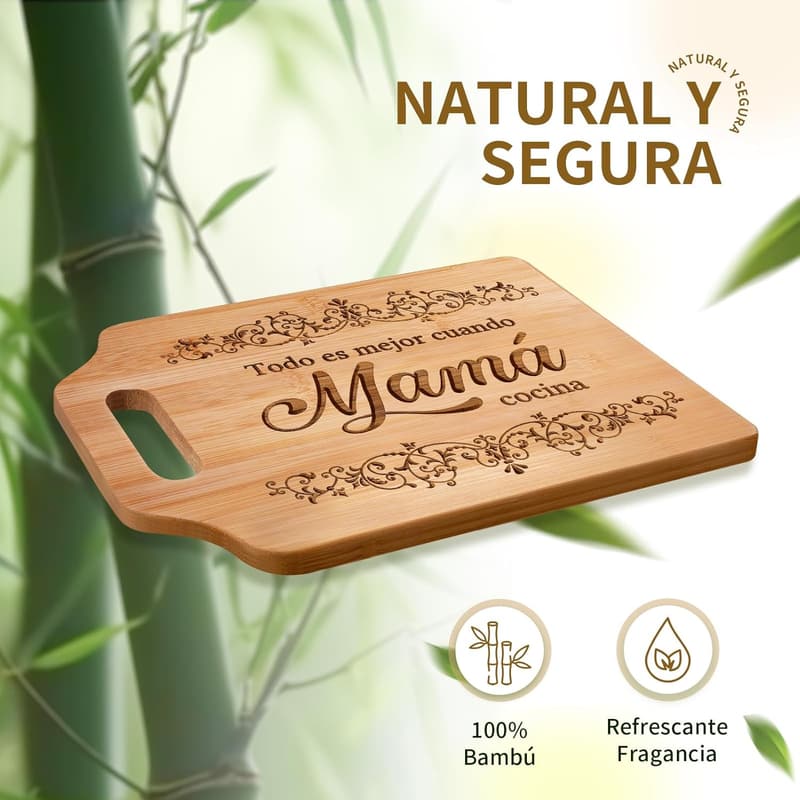 Mother's Day Bamboo Cutting Board with Engraving - 12.3