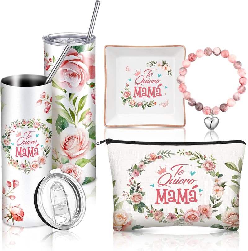 Mother's Day Gift Set - 20oz Tumbler & Jewelry for Mom