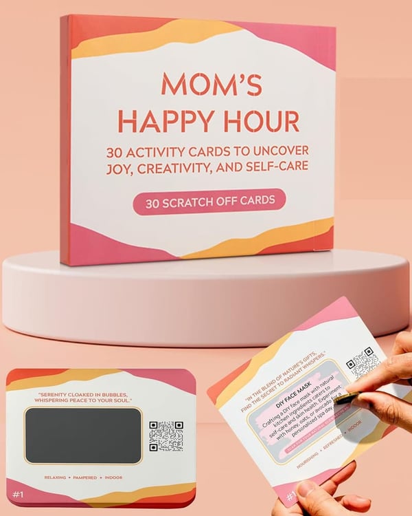 Mother's Day Gift: 30 Scratch-Off Self-Care Activity Cards for Moms