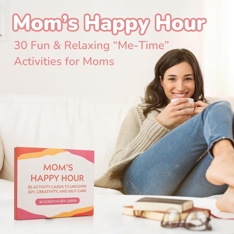 Mother's Day Gift: 30 Scratch-Off Self-Care Activity Cards for Moms