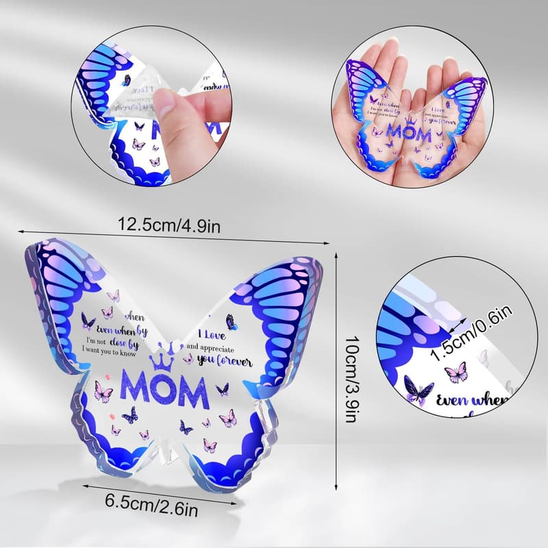 Engraved Butterfly Acrylic Keepsake for Mother's Day