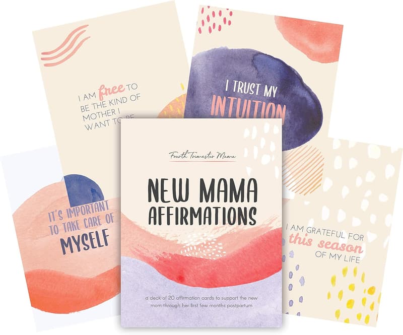 Postpartum Affirmation Cards for New Moms - 20 Uplifting Deck