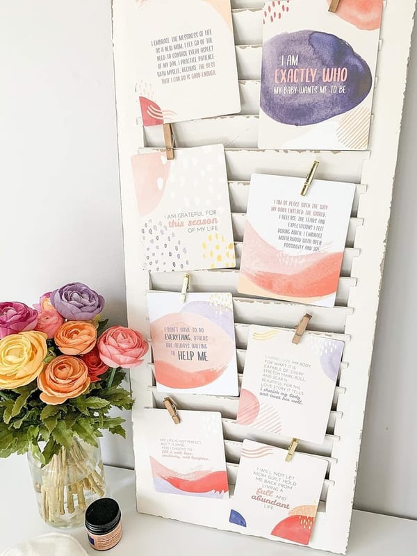 Postpartum Affirmation Cards for New Moms - 20 Uplifting Deck