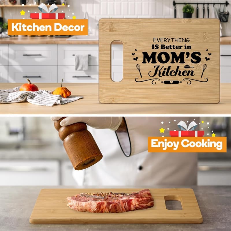 Personalized Engraved Bamboo Cutting Board for Mom