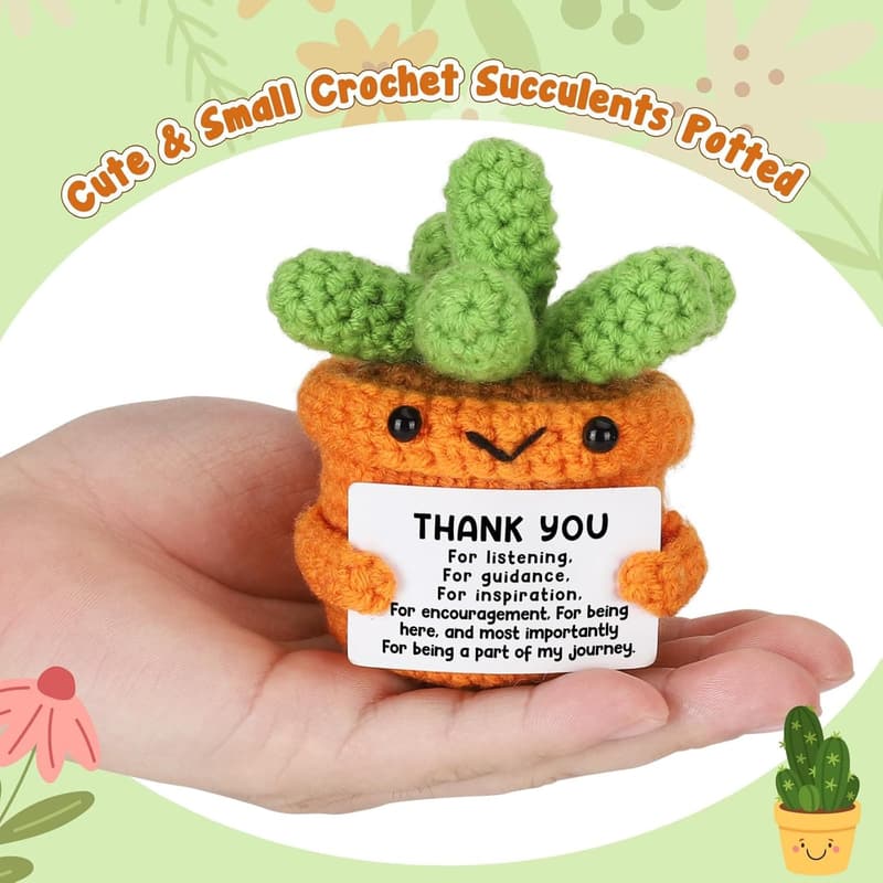 Teacher Appreciation Mini Gifts - Handmade Crochet Succulents