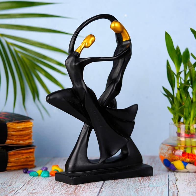 Dancing Couple Sculpture - 12-Inch Polyresin Décor for Weddings