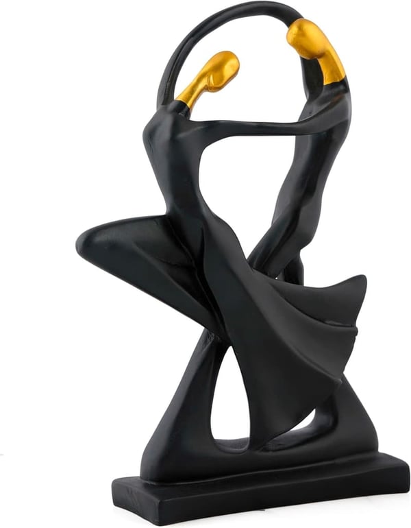 Dancing Couple Sculpture - 12-Inch Polyresin Décor for Weddings