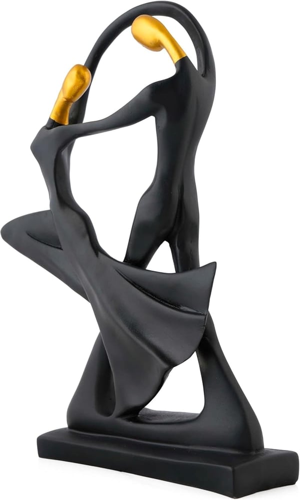 Dancing Couple Sculpture - 12-Inch Polyresin Décor for Weddings