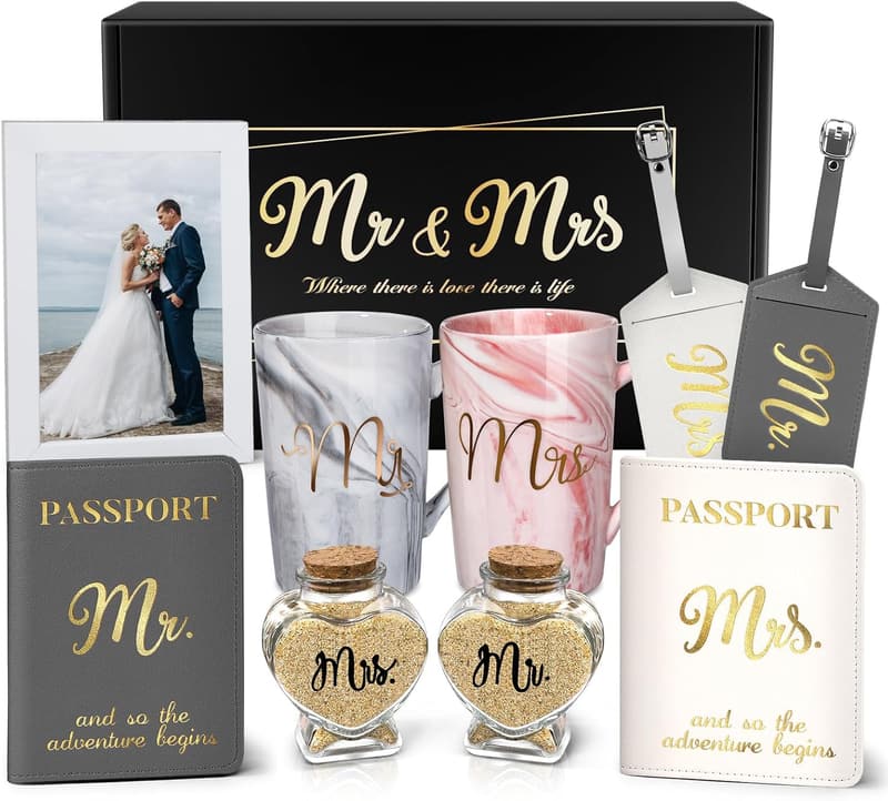 Mr. and Mrs. Coffee Mugs Set for Newlyweds & Couples