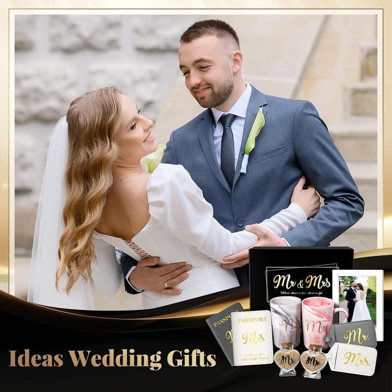 Mr. and Mrs. Coffee Mugs Set for Newlyweds & Couples