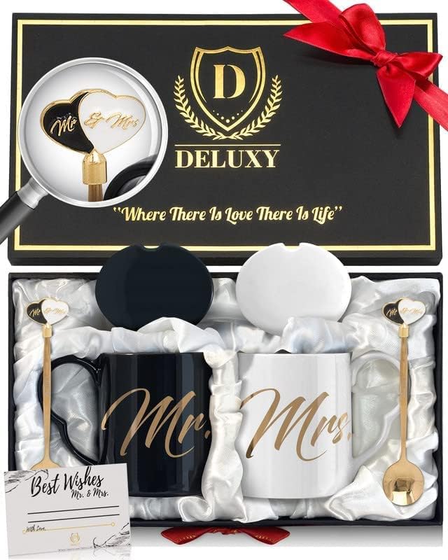 2025 Wedding Gift: Mr and Mrs Coffee Mugs Set for Couples