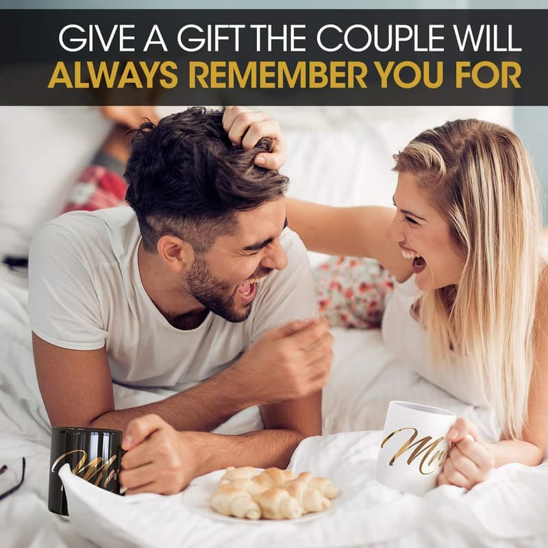 2025 Wedding Gift: Mr and Mrs Coffee Mugs Set for Couples