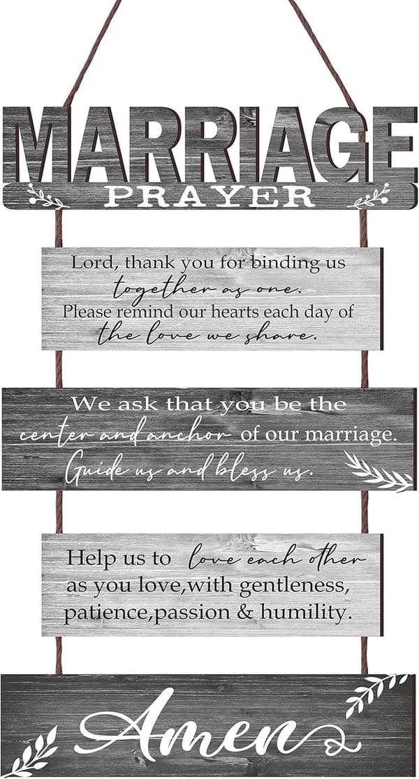 Bridal Shower Rustic Marriage Sign for Couples - 5 Panel Decor